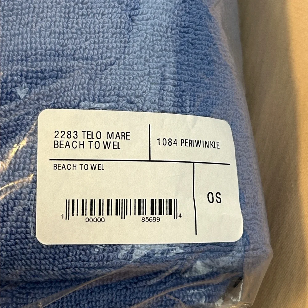Maryam Nassir Zadeh Set of 2 Large Bath Sheet Towels Perriwinkle Blue Logo NWT